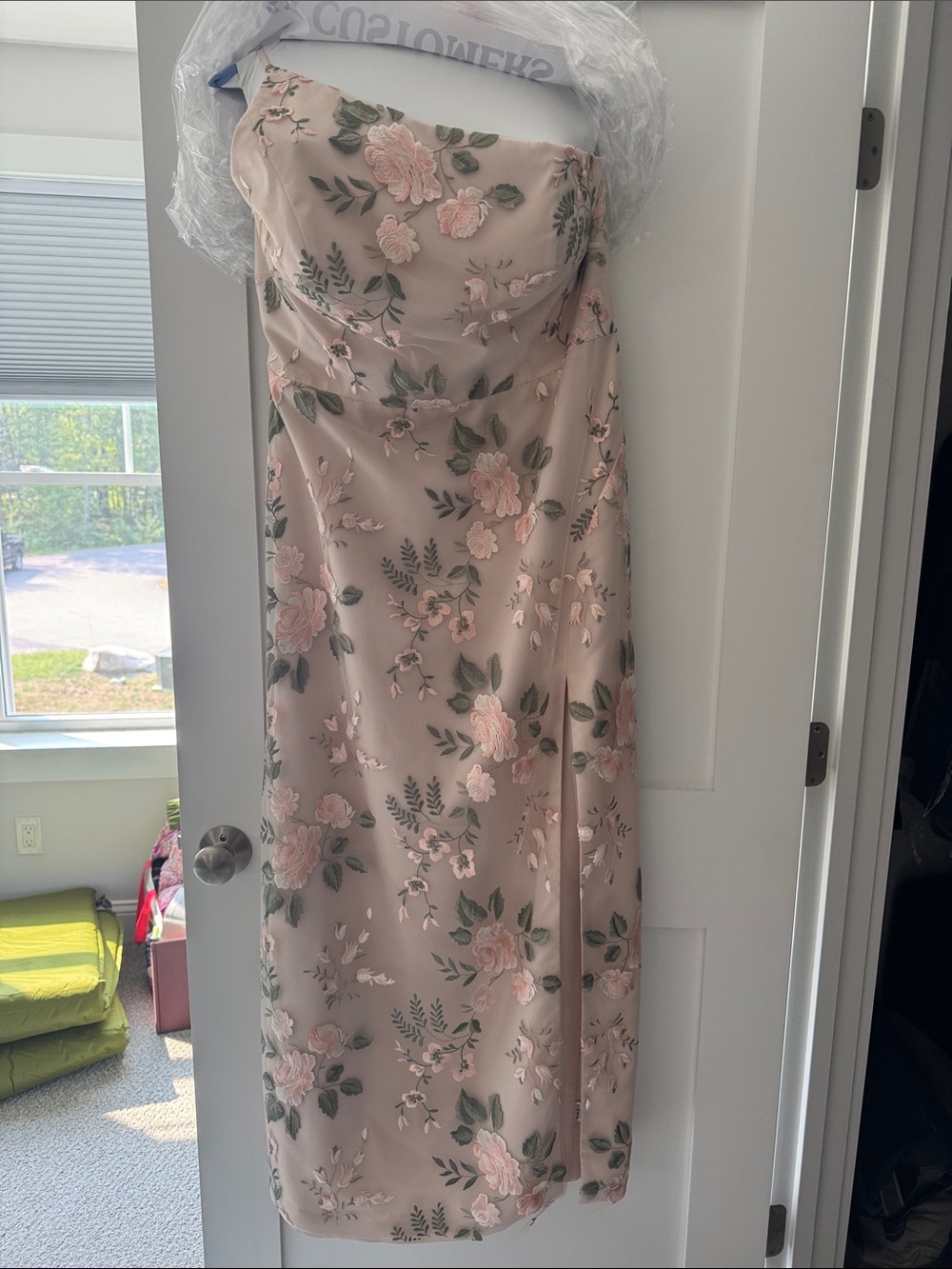 Jenny Yoo One-Shoulder Bristol Enchanted Floral Embroidery - Blush